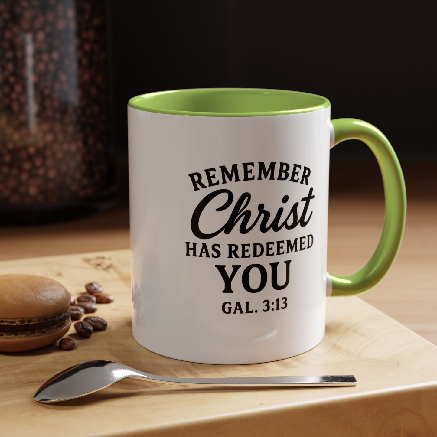 Remember Gal 3:13 Accent Coffee Mug (11, 15oz)