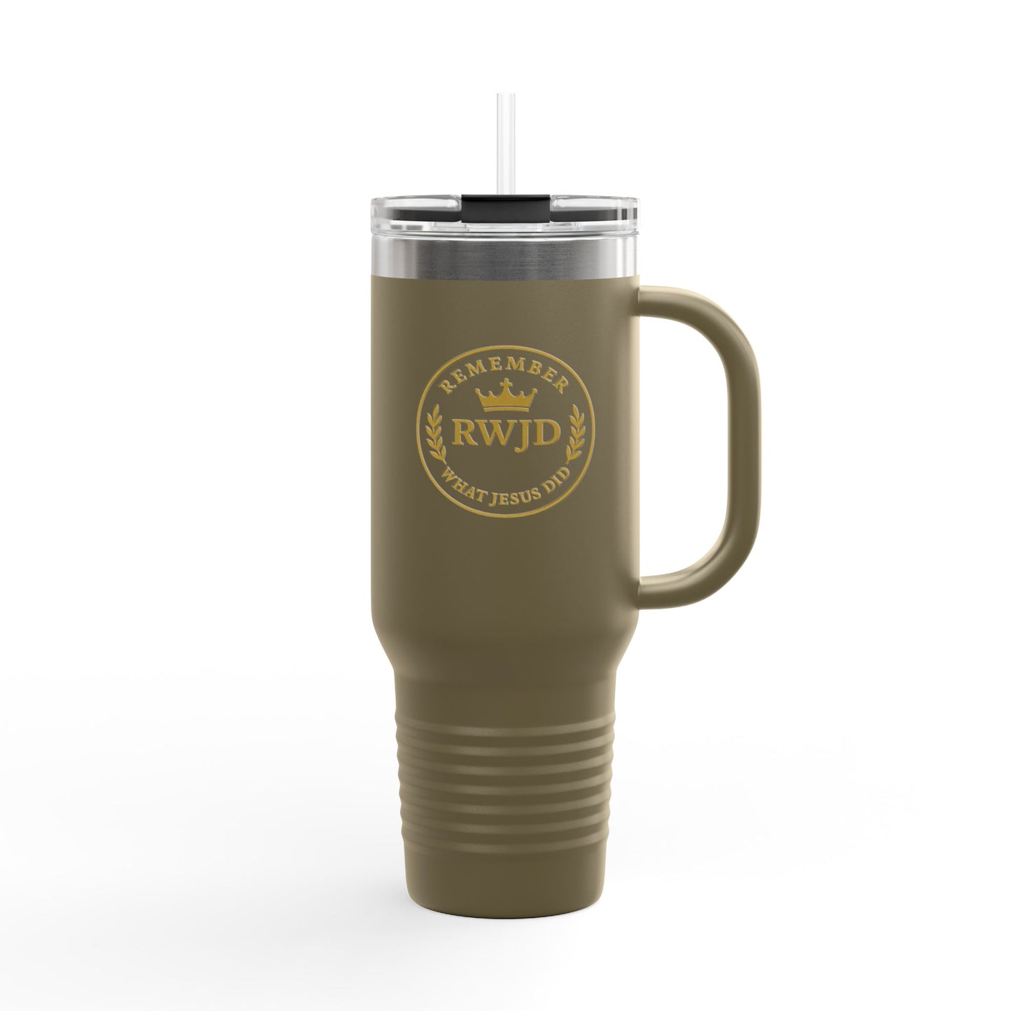 Remember Jesus Emblem Insulated Travel Mug