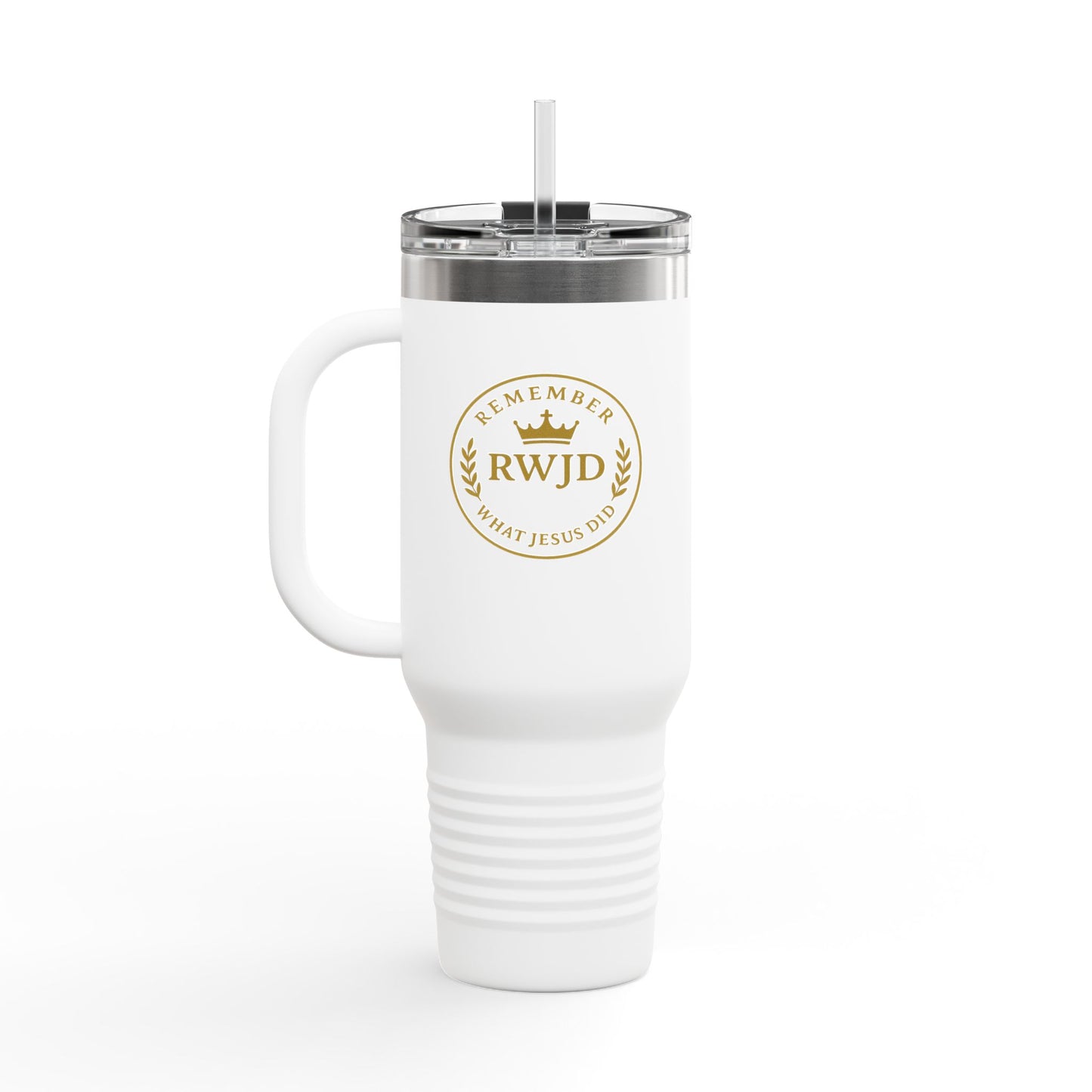 Remember Jesus Emblem Insulated Travel Mug