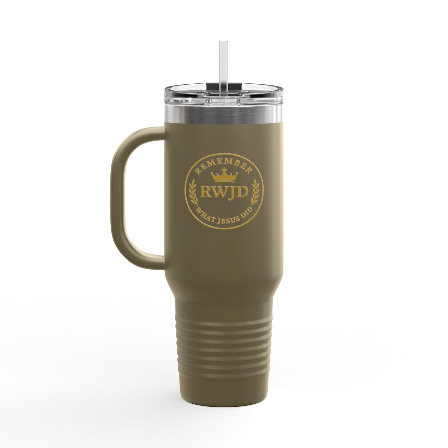Remember Jesus Emblem Insulated Travel Mug