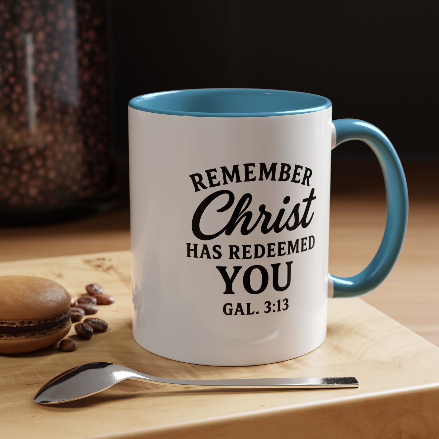 Remember Gal 3:13 Accent Coffee Mug (11, 15oz)