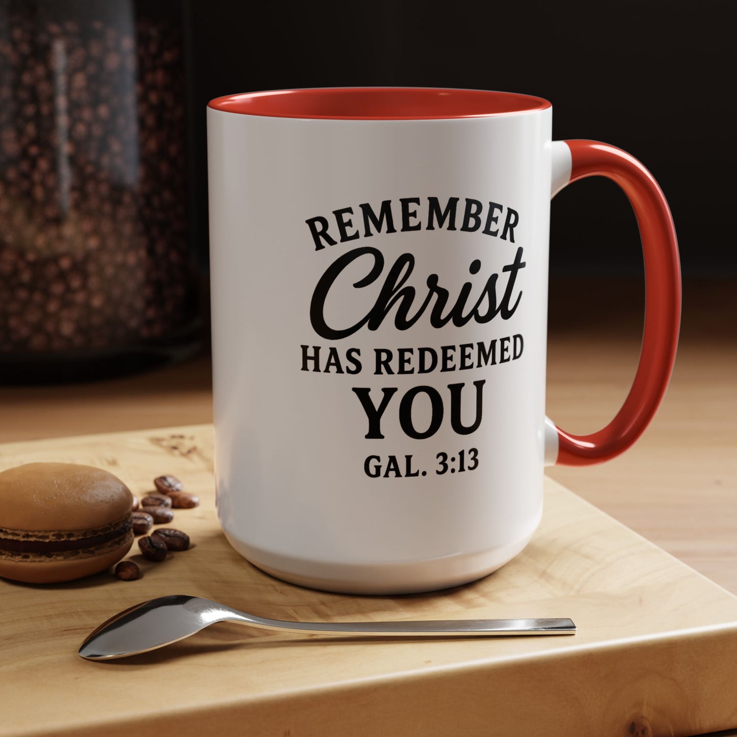 Remember Gal 3:13 Accent Coffee Mug (11, 15oz)