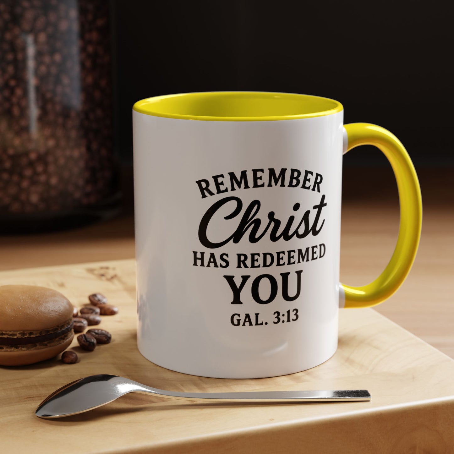 Remember Gal 3:13 Accent Coffee Mug (11, 15oz)