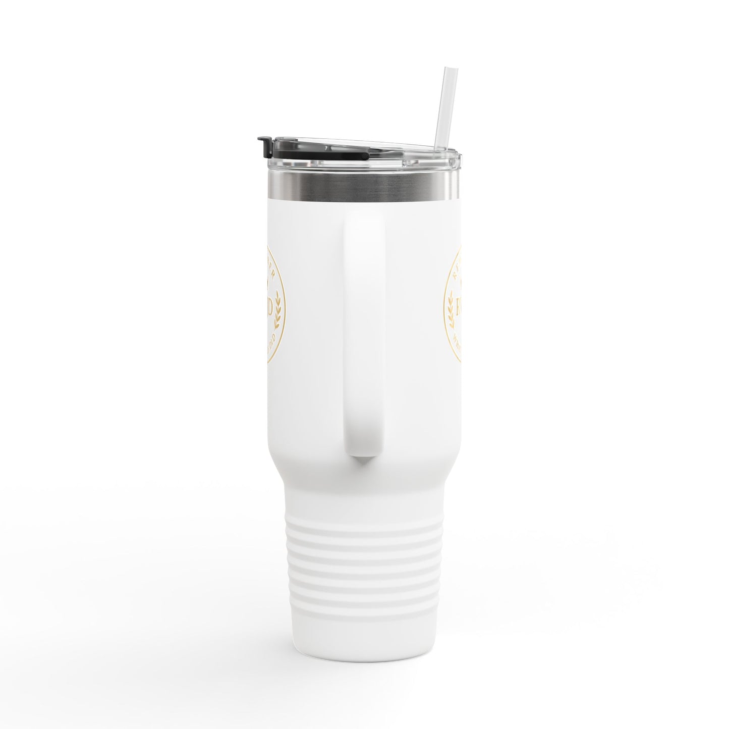 Remember Jesus Emblem Insulated Travel Mug