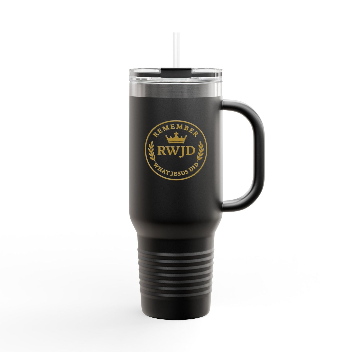 Remember Jesus Emblem Insulated Travel Mug