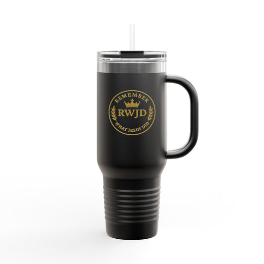 Remember Jesus Emblem Insulated Travel Mug