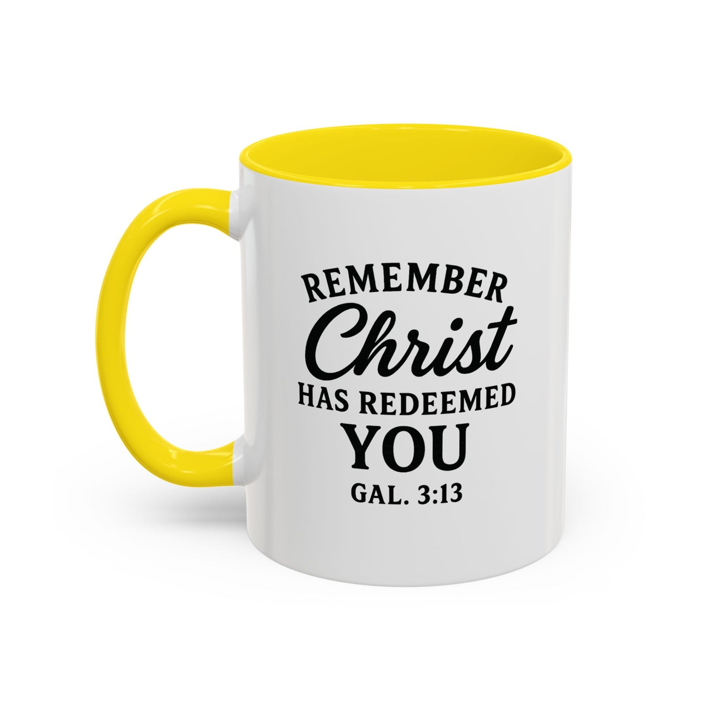 Remember Gal 3:13 Accent Coffee Mug (11, 15oz)