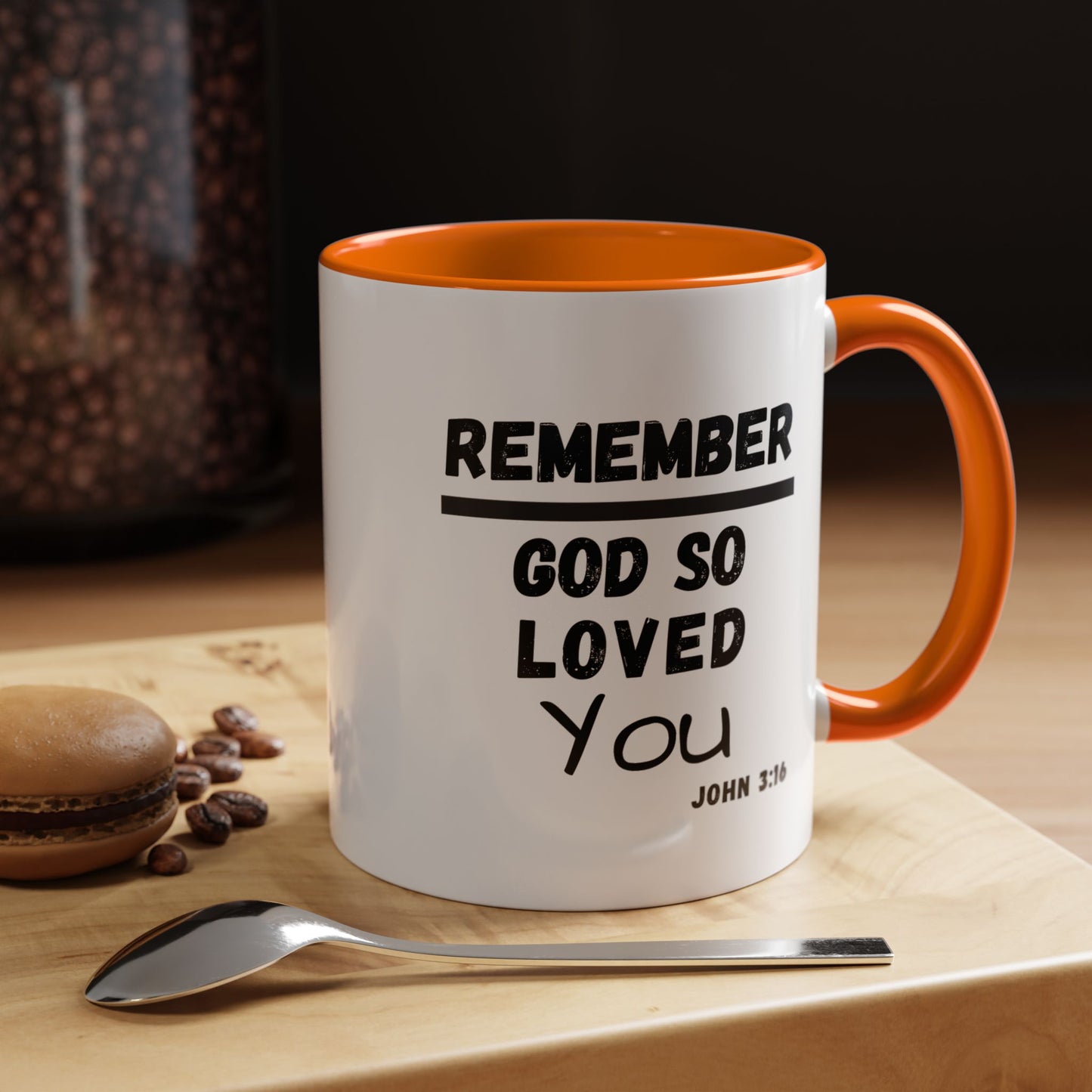Remember Gods Love Bible Verse Accent Coffee Mug