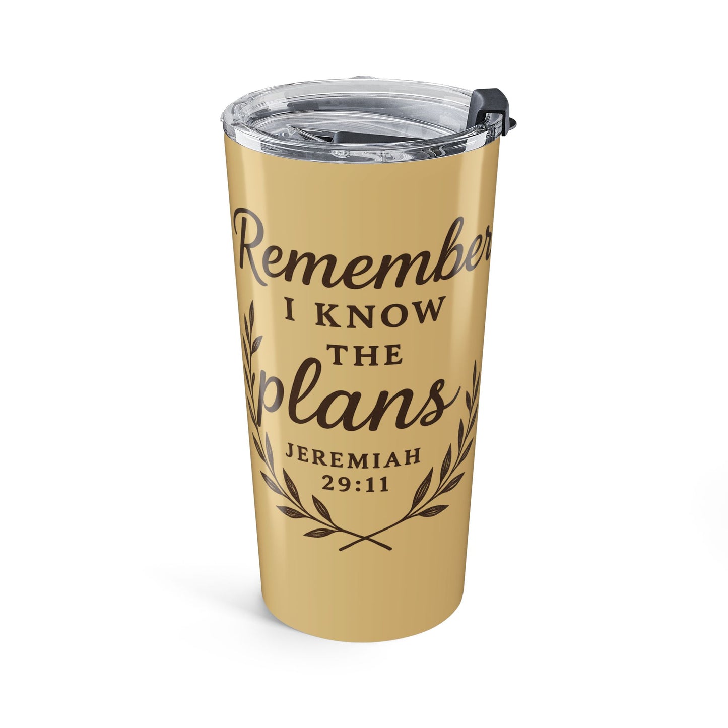 20oz Tumbler with Jeremiah 29:11 Scripture Verse