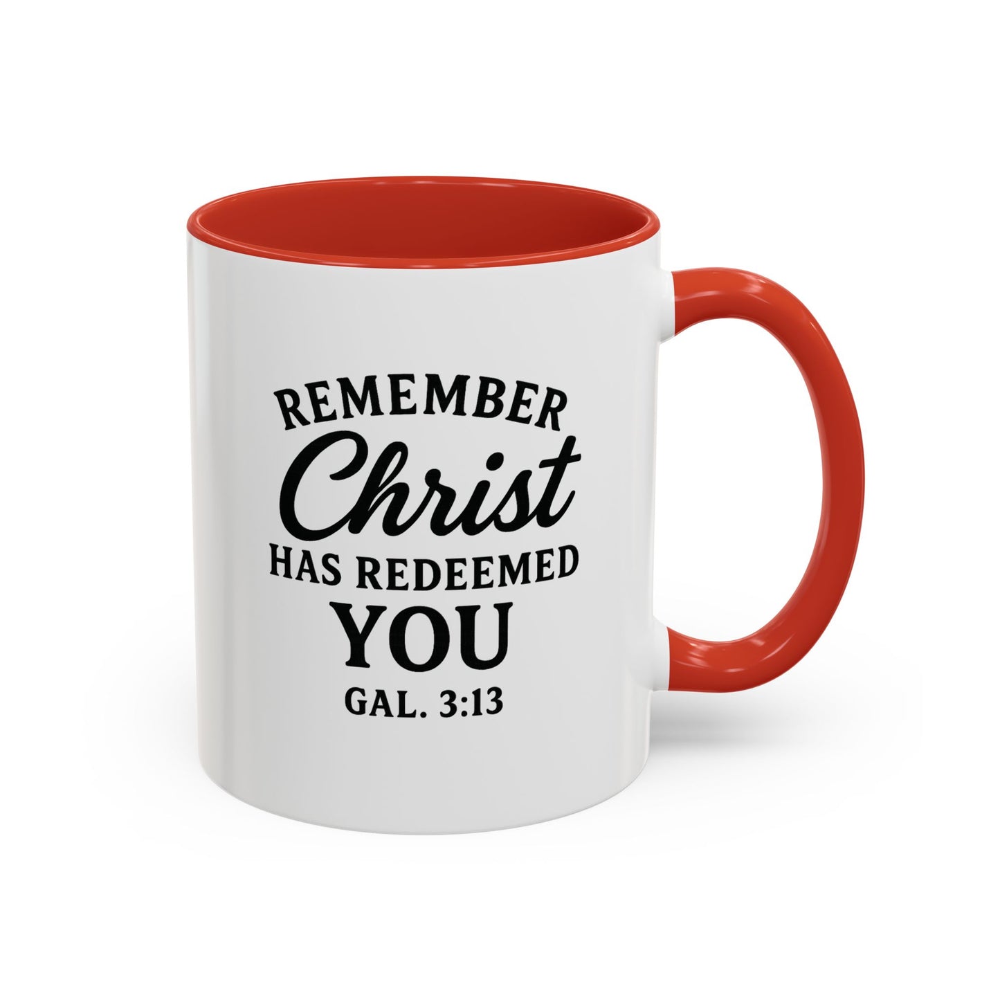 Remember Gal 3:13 Accent Coffee Mug (11, 15oz)