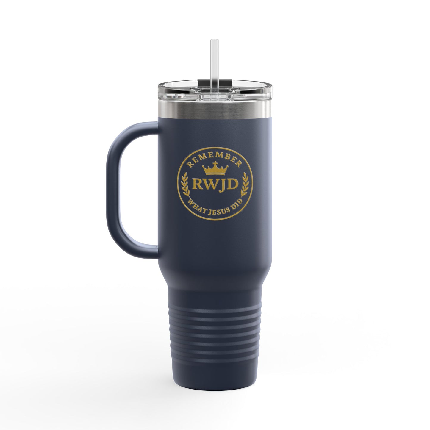 Remember Jesus Emblem Insulated Travel Mug