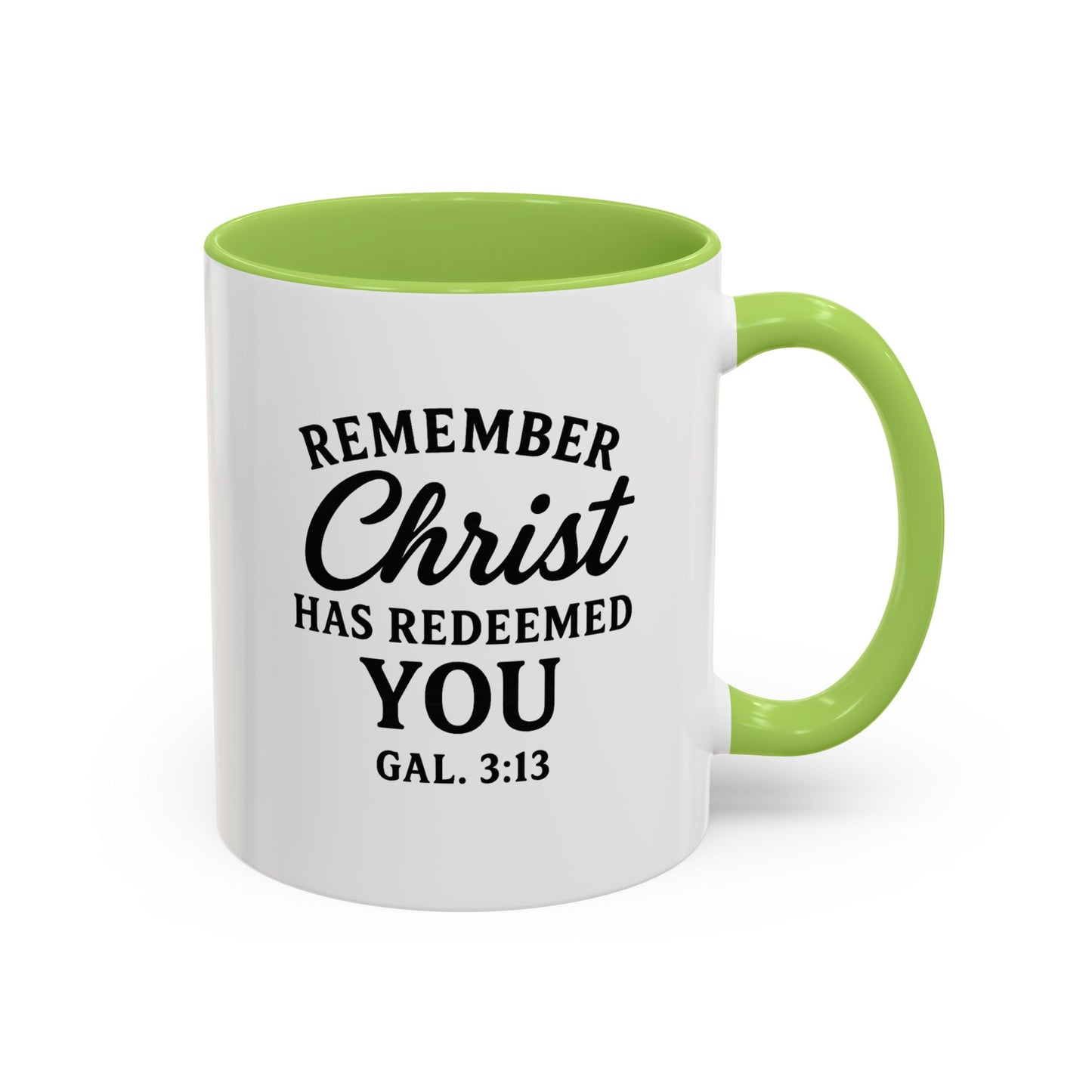 Remember Gal 3:13 Accent Coffee Mug (11, 15oz)