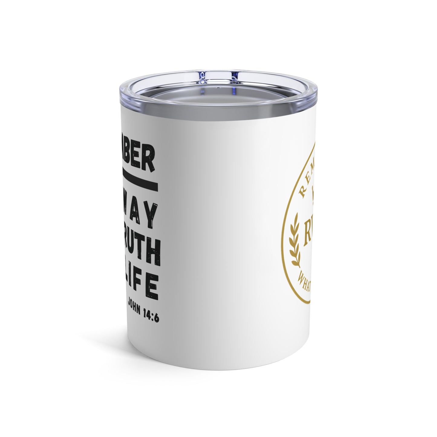 John 14:6 Drinkware Tumbler 10oz - Personalized Stainless Steel Cup for Hot and Cold Drinks