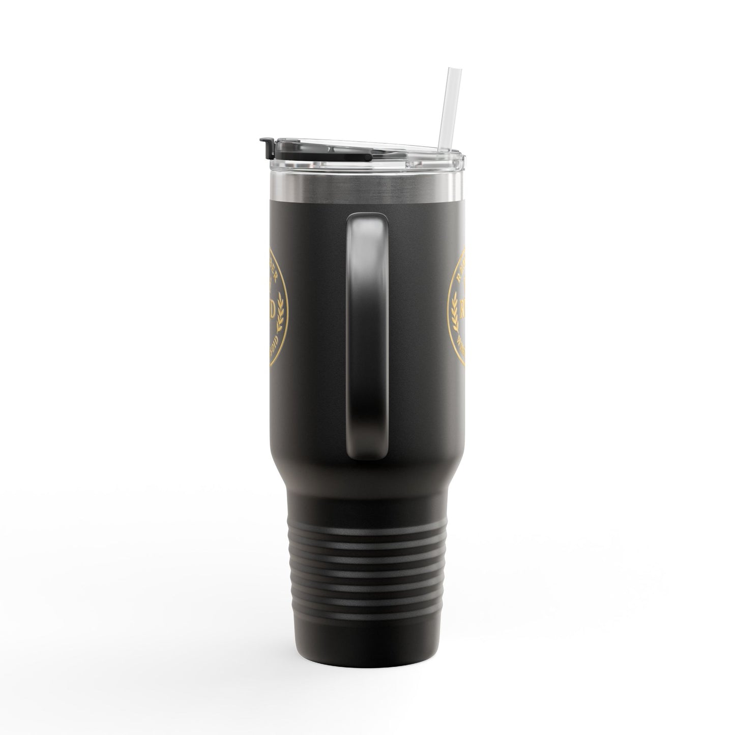 Remember Jesus Emblem Insulated Travel Mug