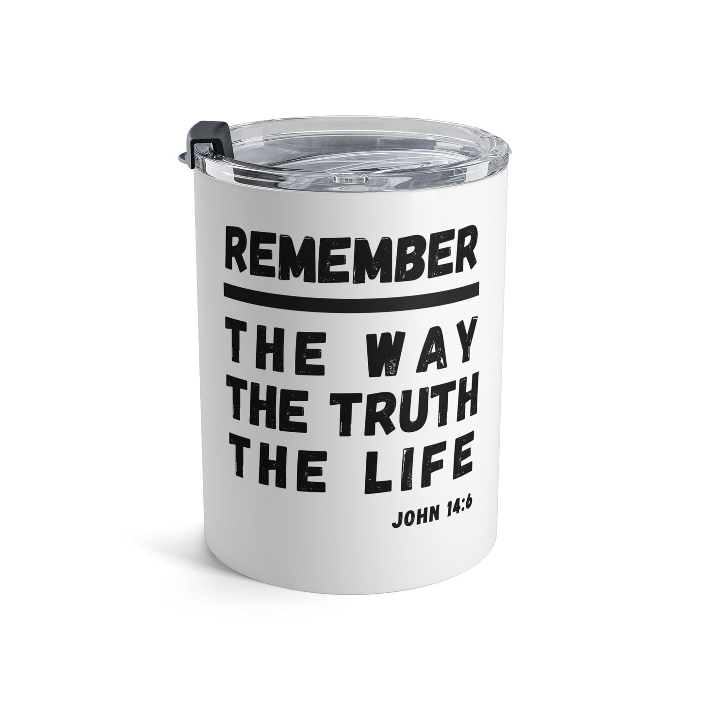 John 14:6 Drinkware Tumbler 10oz - Personalized Stainless Steel Cup for Hot and Cold Drinks