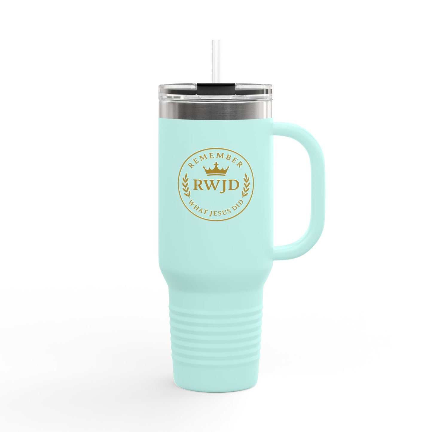 Remember Jesus Emblem Insulated Travel Mug