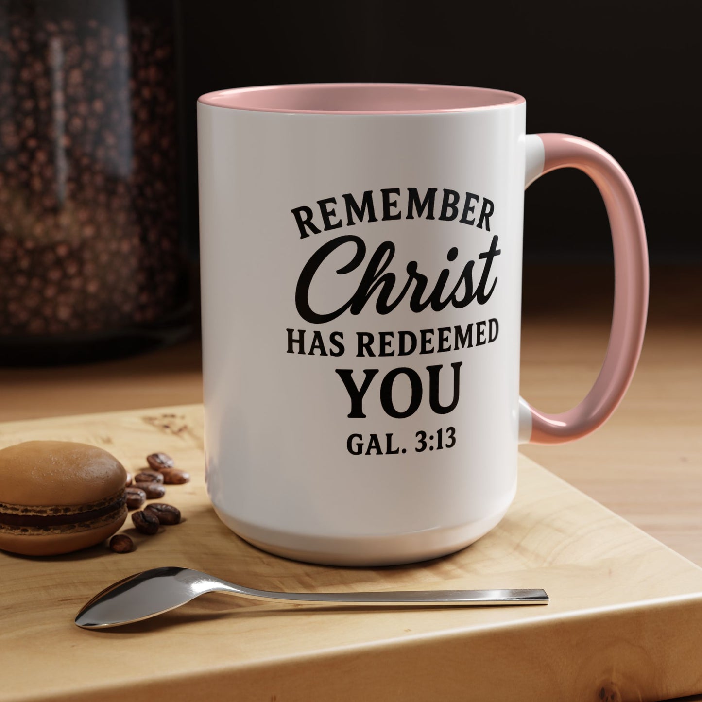 Remember Gal 3:13 Accent Coffee Mug (11, 15oz)