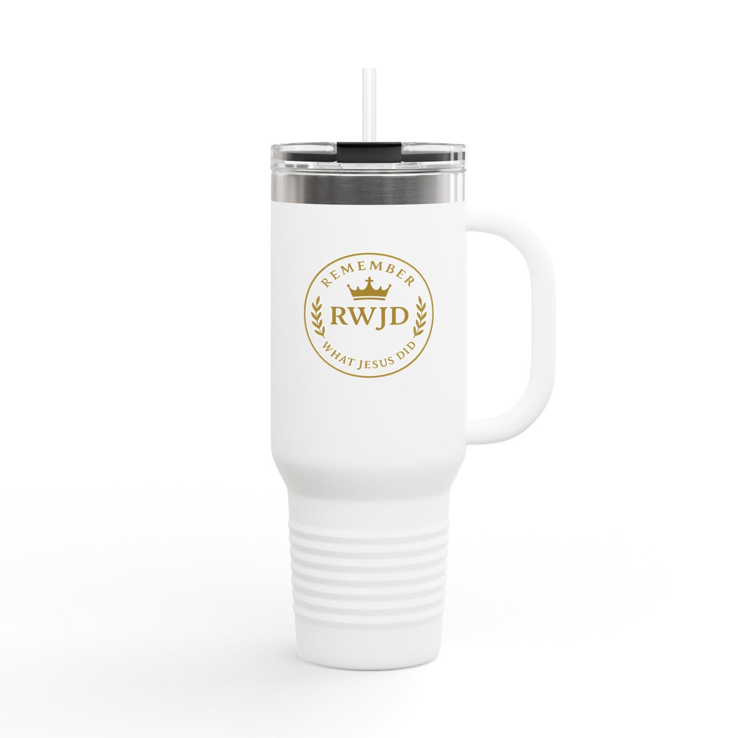 Remember Jesus Emblem Insulated Travel Mug