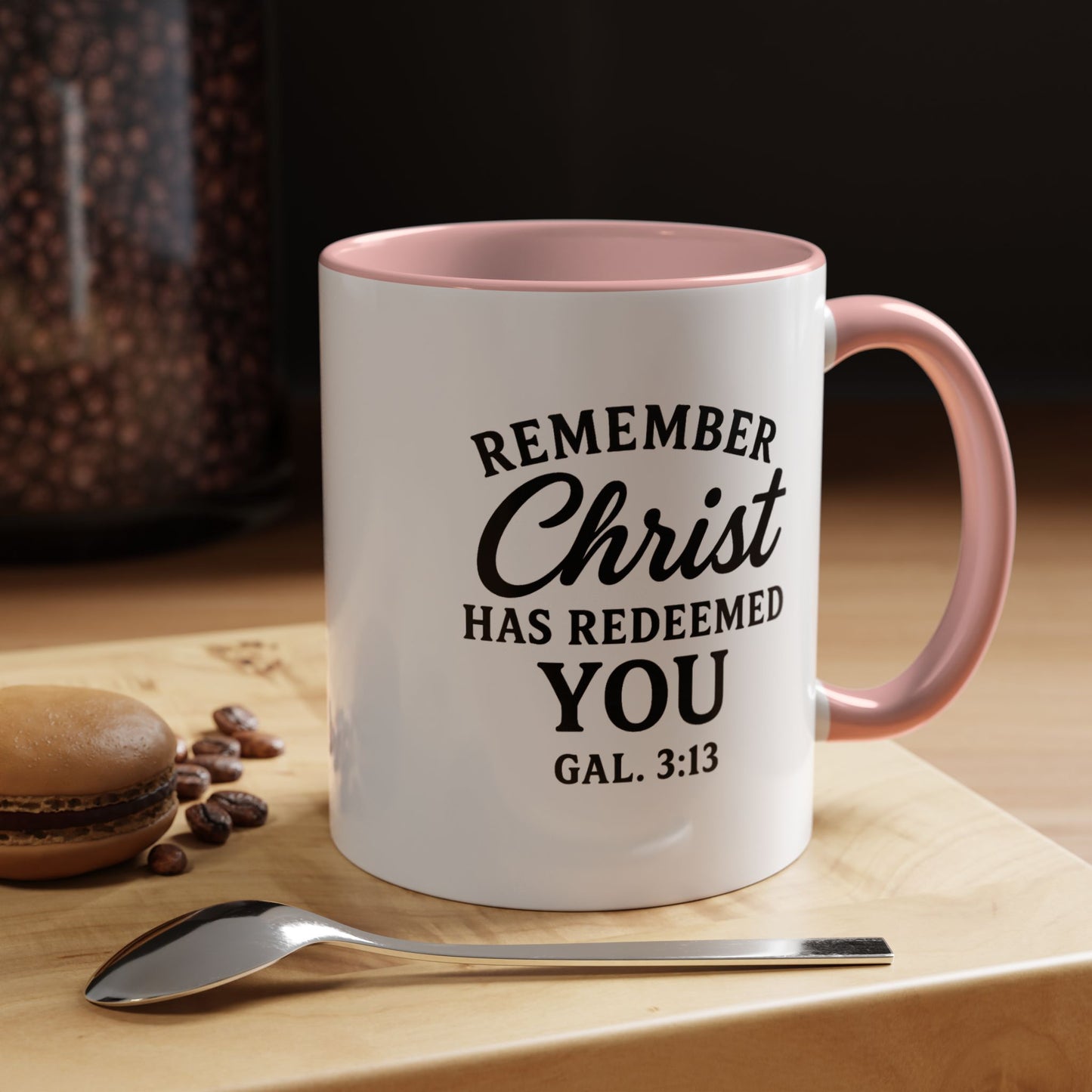 Remember Gal 3:13 Accent Coffee Mug (11, 15oz)
