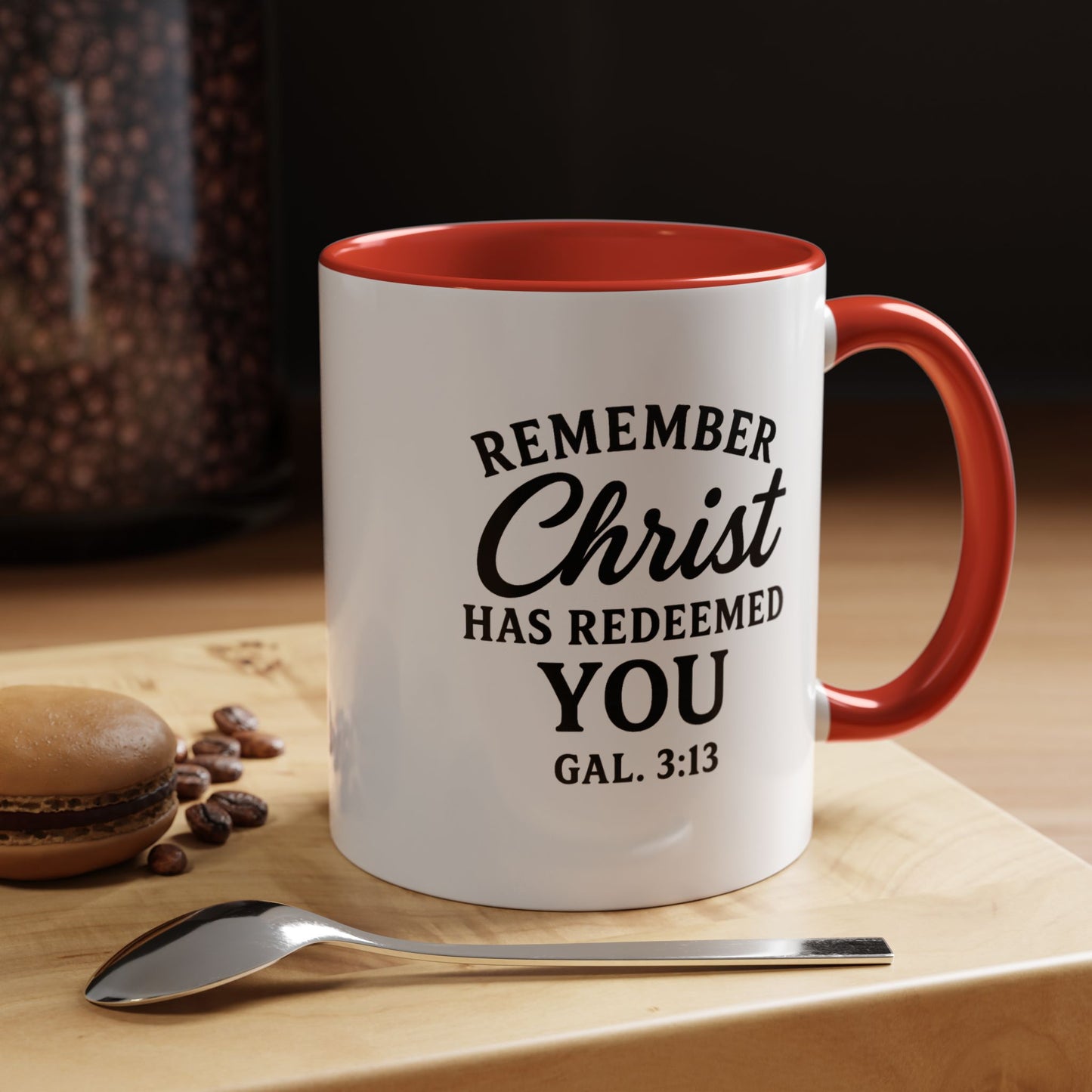 Remember Gal 3:13 Accent Coffee Mug (11, 15oz)