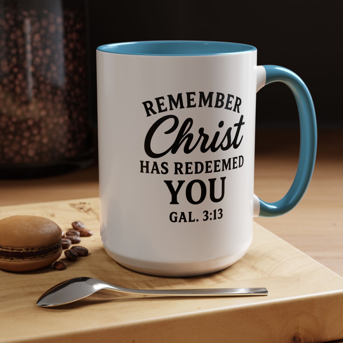 Remember Gal 3:13 Accent Coffee Mug (11, 15oz)