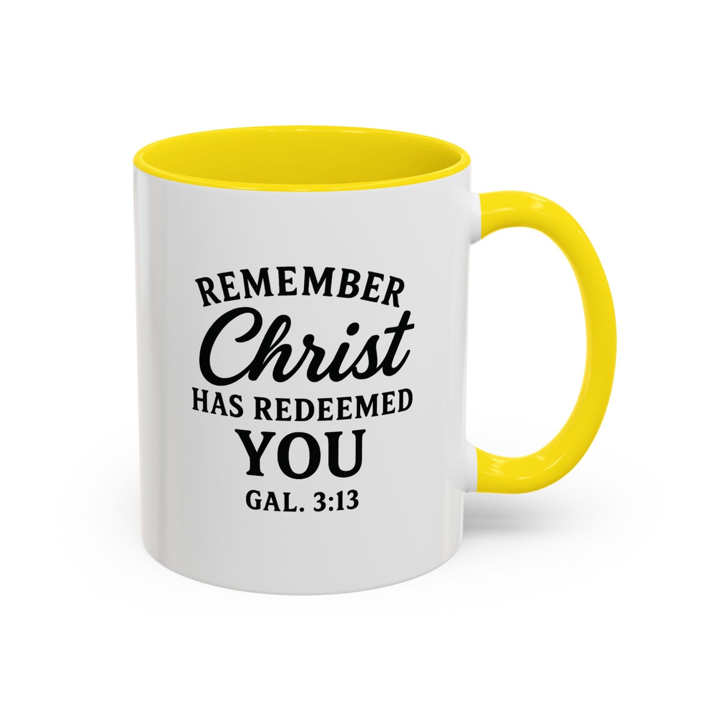 Remember Gal 3:13 Accent Coffee Mug (11, 15oz)
