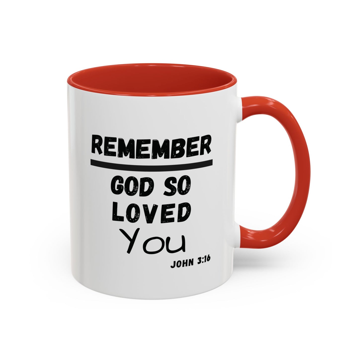 Remember Gods Love Bible Verse Accent Coffee Mug